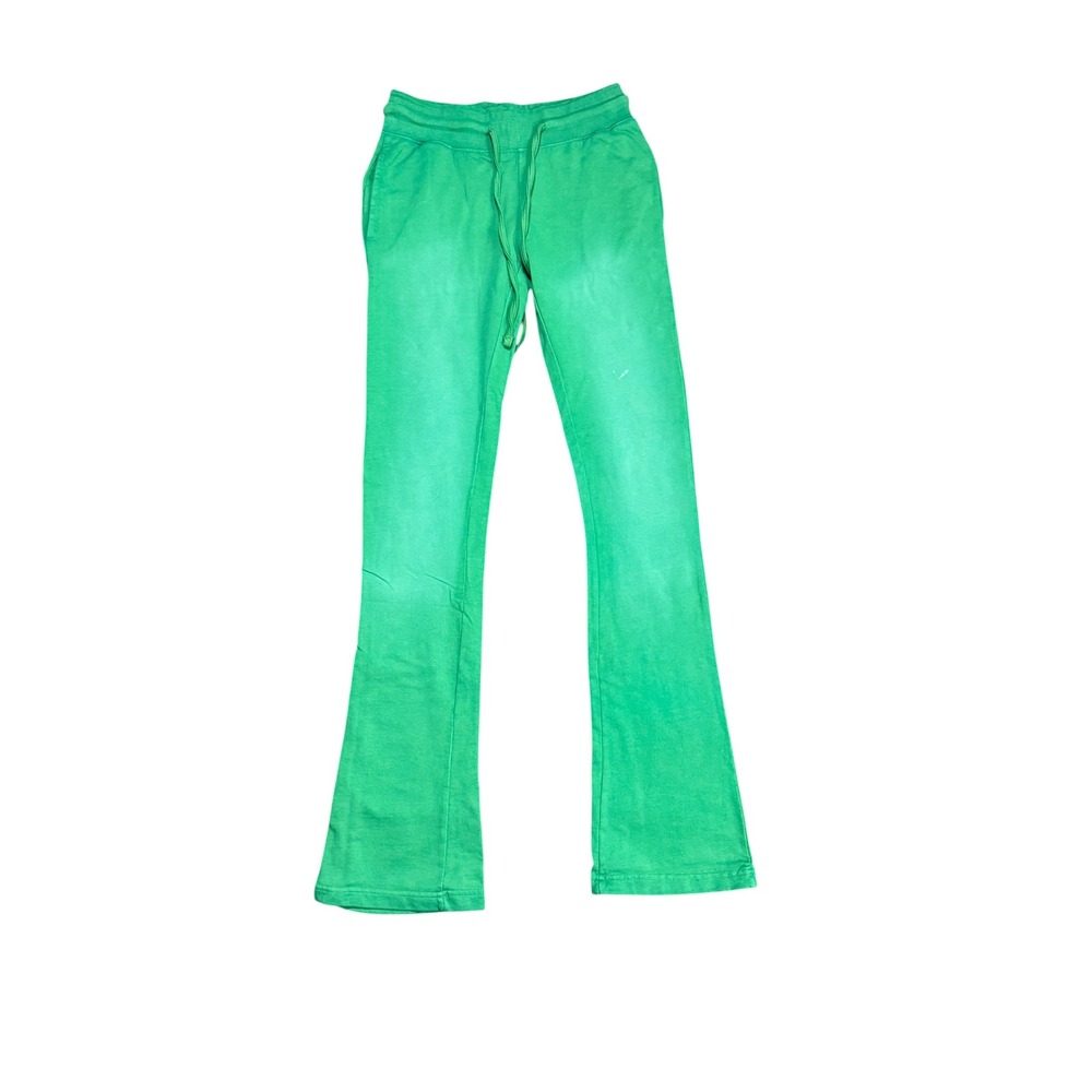 Urban Beast Mens Stack Pant Green Streetwear Stacked Joggers UB3022 Size S NWT